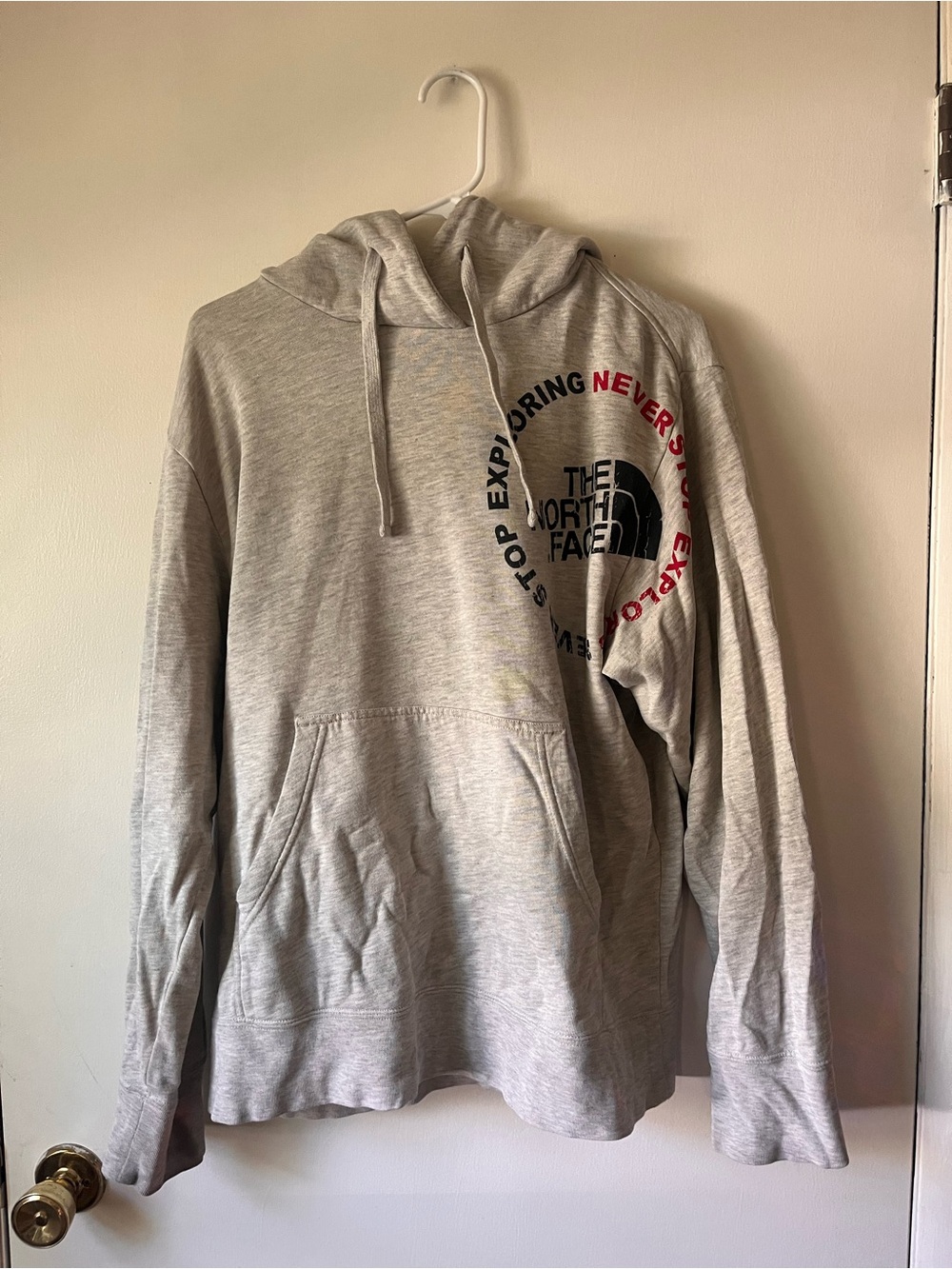 The North Face Men's Light Gray Never Stop Exploring Pullover Hoodie Size Medium